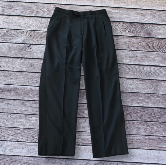 Franco Rossi Men's Suit Black Suit Made in Italy Pure Wool Pants 46R - Picture 5 of 9